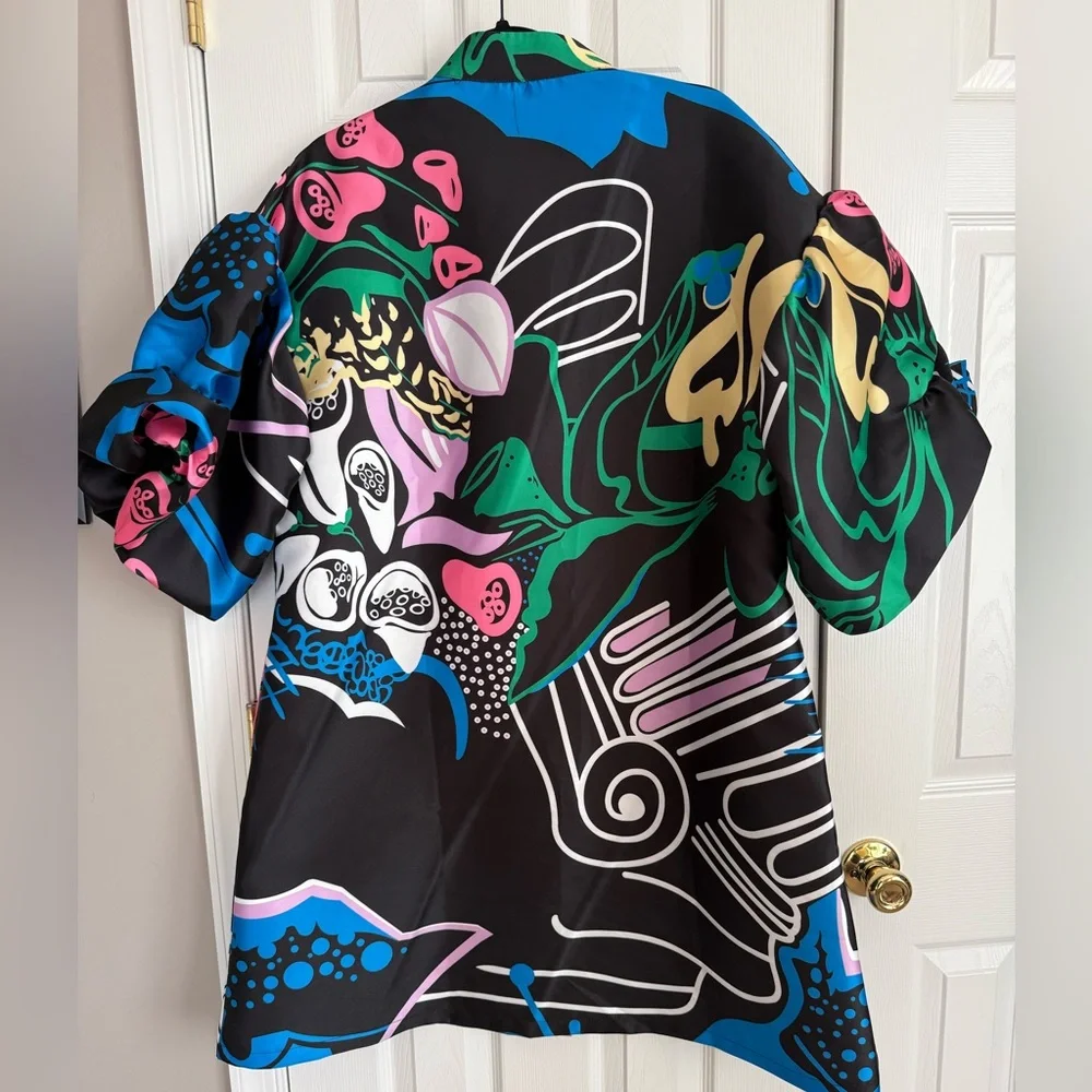 Colorful Abstract Print Midi Dress - Picture 4 of 6